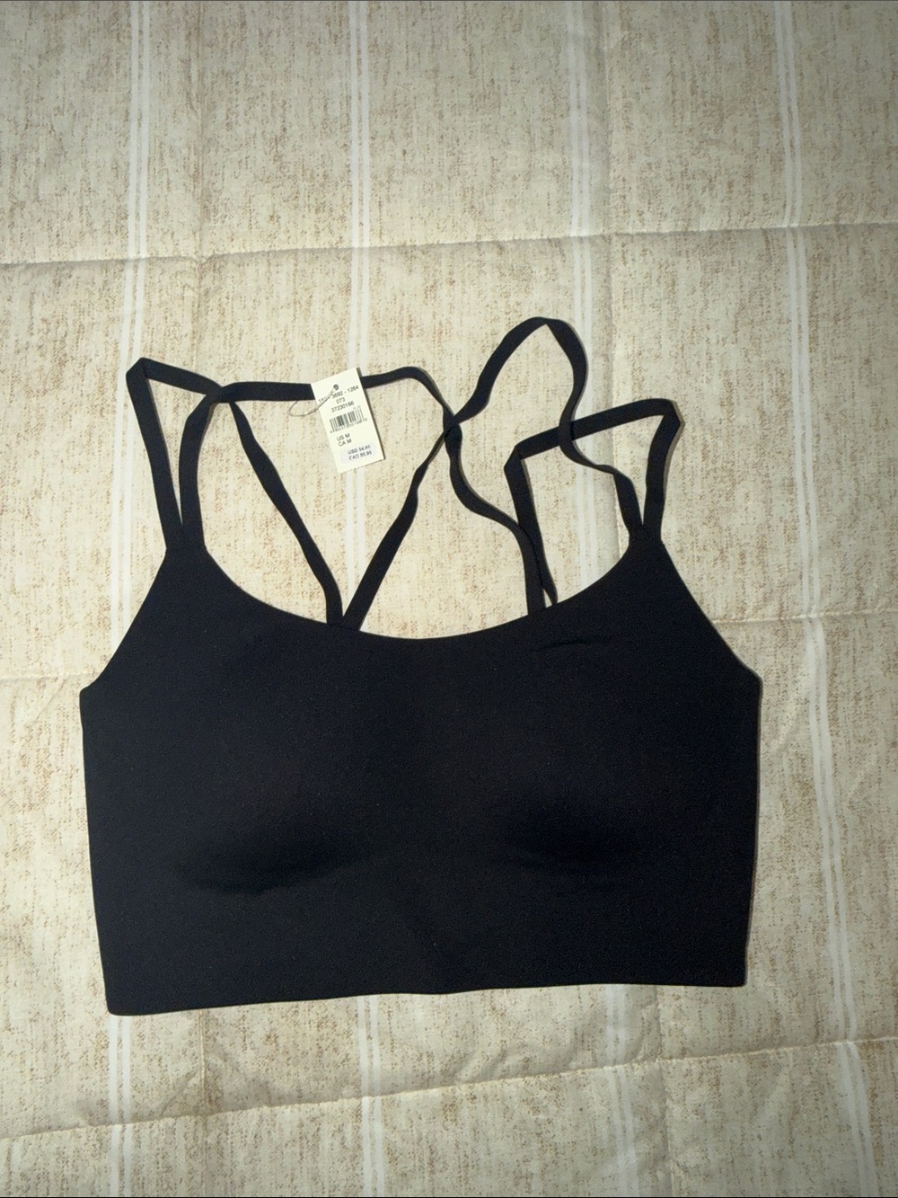 aerie Black Strappy Seamless Bralette